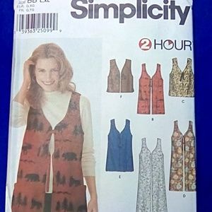Simplicity 9819 2Hr Lined Vest Size L-XL